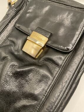 Perlina New York Women’s Black Zip-Around Wallet Organizer Strap ID Card Slots
